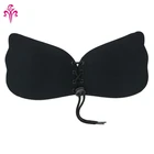 Sexy Women Invisible Adhesive Stick on Drawstring Backless Push up Silicone bra