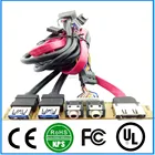 Computer Case Front Panel Dual USB3.0+SATA Port+HD AUDIO I/O PC Board Cable For Computer