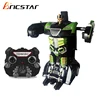 Bricstar 2.4G Battery Operated deformation rc robot car, one key change robot car toy for kids