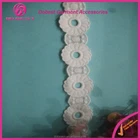 Embroidery lace fabric with holes embellished lace fabric trim
