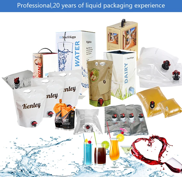 3l 5l 10 liter laminated bib wine bag in box aseptic dispenser