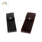 Wholesale leather watch pouch with suede