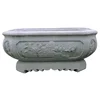 Natural Granite Stone Ancient Bonsai Pot Outdoor Ornamental Flower Bowl Retro-Ancient stone Aquarium With Flower Carving