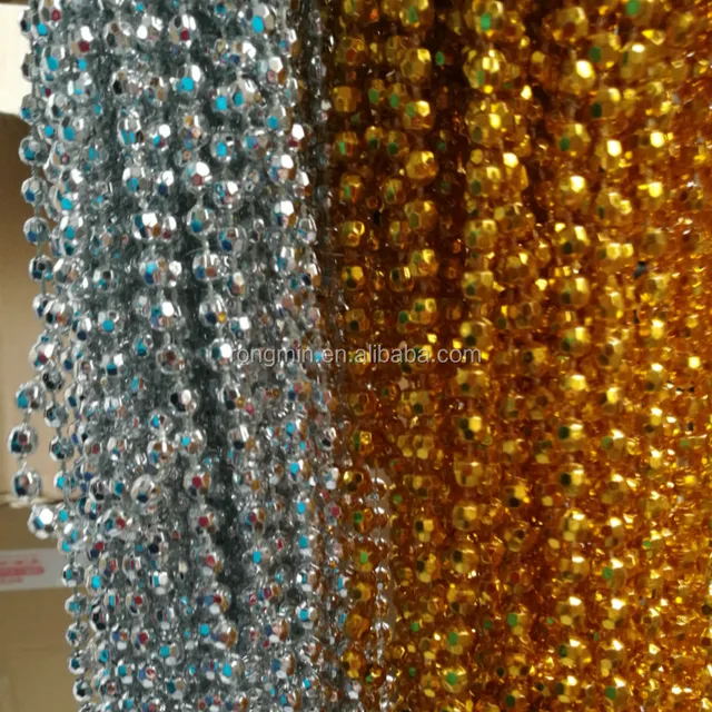 6mm gold&silver ball bead chains plastic curtain christmas