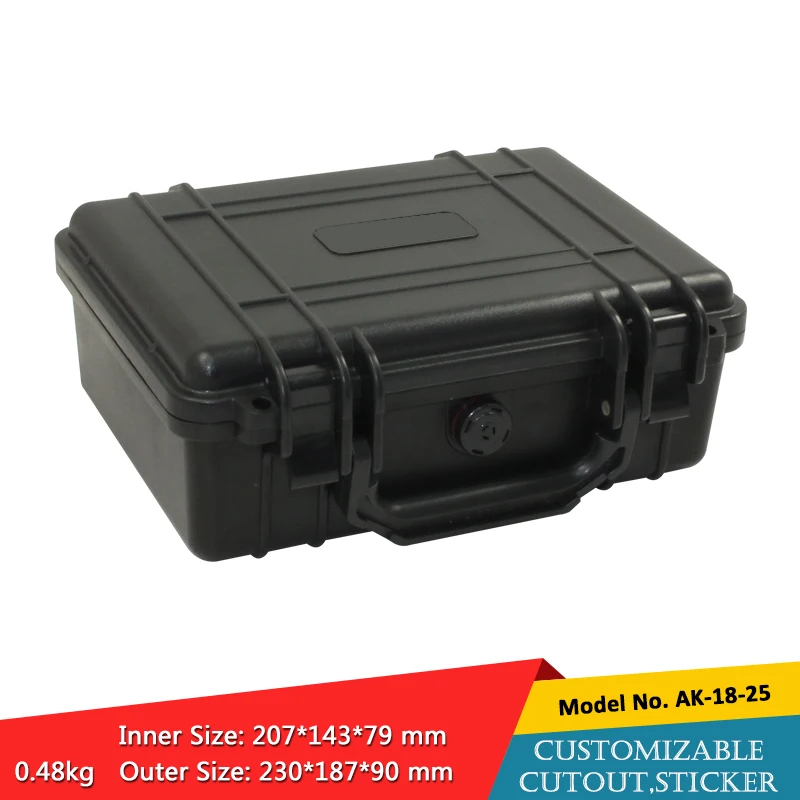 szomk IP67 hard storage box waterproof plastic tool box plastic equipment case with foam (2)