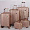 5pc set abs pc plastic wheel suitcase spinner cheap hard shell abs trolley case