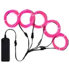 christmas halloween party 9ft flexible portable RGB glow EL neon LED lighting light strip wire