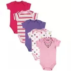 Short sleeve clothing baby girls romper weekly baby boy's daily bodysuit 5 pack set