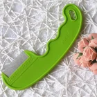 Curve Plastic Handle Short Stainless Steel Round End Pins Human Hair Lice Nit Louse Flea Tick Cleaning Removing Comb