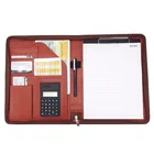 Personalized superior quality office supplies pu leather portfolio file folder