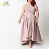 New design lace applique party long dovetail evening plus size dress for sexy ladies