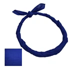 100% cotton royal blue solid color bandana ladies hair accessories