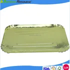 Rectangle embossing edge disposable paper plate golden plate