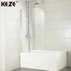 High quality tempered glass folding simple bathtub shower door screen