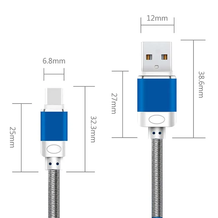 Type C reversible usb 3A 1M fast charging cable - ANKUX.COM