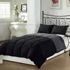 Black And Grey Microfiber Bedding Sets Coverlets Quilts