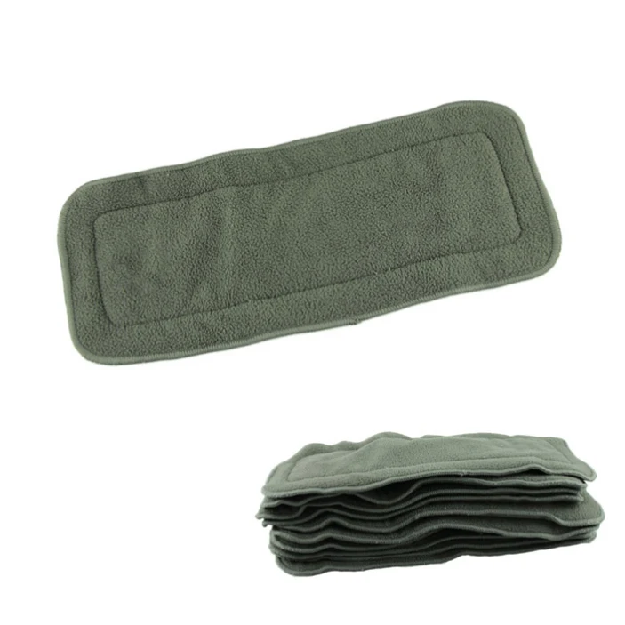 Splendid 10pcs 4layers Bamboo Charcoal Inserts Cloth diaper For Baby Diaper washable