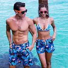 High quality custom 4 way stretch sublimation printed men swim trunks for sale