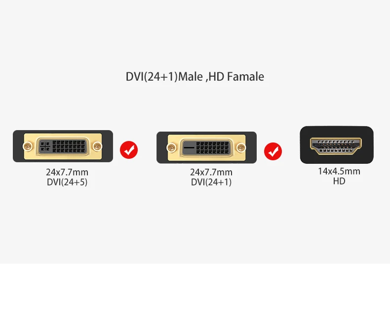 Donguan DVI to VGA Cable Adapter, DVI Male to VGA Female for 24+1/5 Adapter - ANKUX.COM