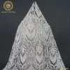 100% Polyester Water Soluble Lace Fabric Chemical Allover Lace GAX-87085