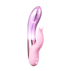 LED lighted Rabbit Silicone Massager Vibrating masturbation toys sex adult toys