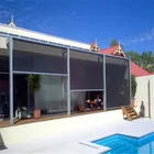 Hot selling waterproof fabric motorized folding roller blinds for outdoor