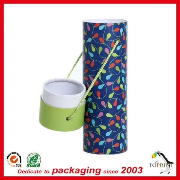 high quality wholesale round gift luxury paper tube box with