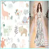 Ladies' Fashion Digital Print Long Dress China Supplier Silk Fabric