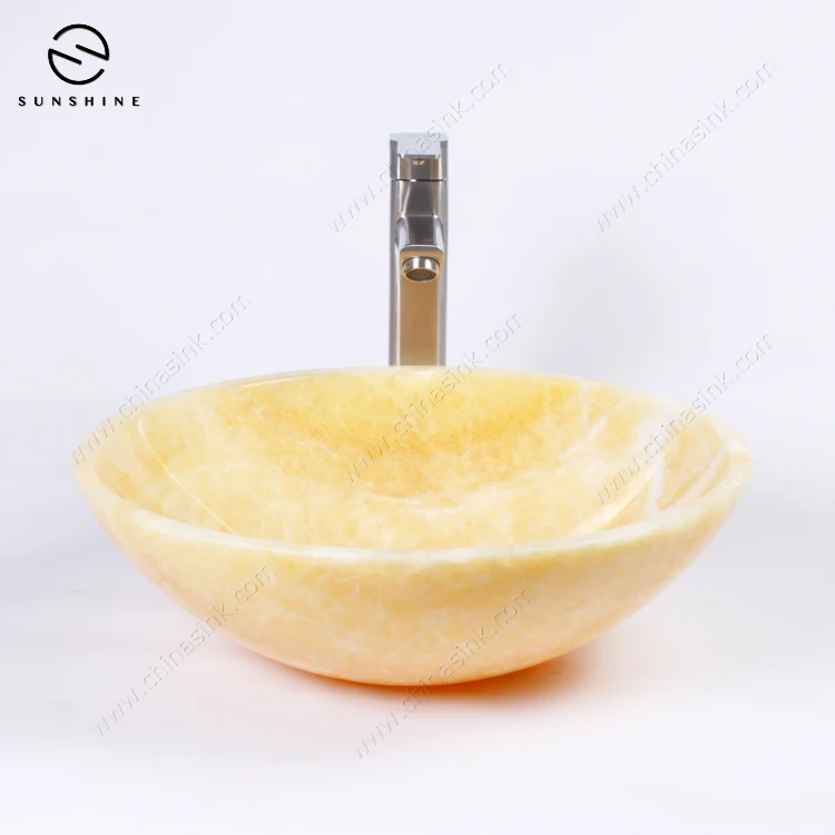 Classic Honey Onyx Marble Stone Counter Top Wash Sinks