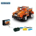 Radio control toy 4ch 492 pcs building block diy rc car with batteries