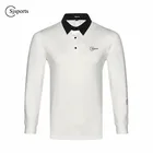 Golf shirt white men autumn winter Golf shirt custom logo Polo golf shirt
