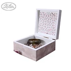 Custom logo printed wooden jewelry necklace display boxes