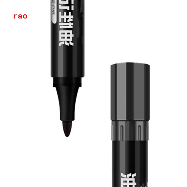 3 pz/set pennarello indelebile inchiostro impermeabile punta Fine nero blu  rosso inchiostro a olio 1.5mm punta tonda pennarelli a colori fini -  AliExpress