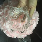 antique circle k9 transparent crystal glass plates/cake dish