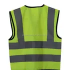 Customized 100% Polyester Fabric Tape Reflective Traffic Safety Vest