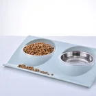 Sink double bowl stainless steel pet double bowl splash proof bowl