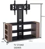 European style new model wooden glass metal lcd tv rack floor mount tv stand design