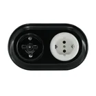 New designer porcelain switch socket combination set customize type ceramic wall switch socket