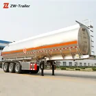 50000 liters 3 axles 22MT aluminum fuel tank semi oil tanker trailer