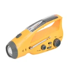 portable rechargeable emergency light hand crank radio dynamo torchlight
