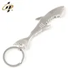 Factory promotion metal silver custom shark design bottle opener key chain