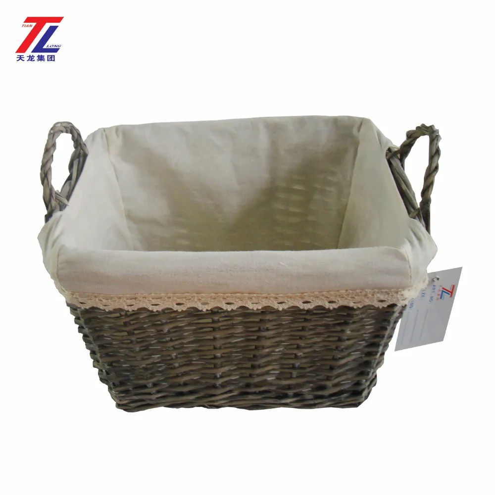 wholesale eco-friendly handmade woven wicker laundry basket with