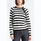 WOMEN'S 4% cashmere/4% angora / 18% cotton/18% lambswool/33% viscose/23% nylon JERSEY STRIPE KNITTED SWEATER