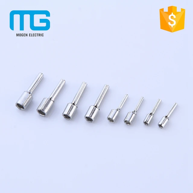 Factory price copper non-insulated electrical accessories, pin terminals