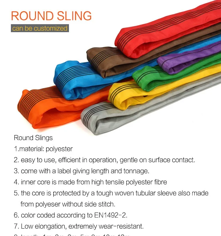 hot sale heavy duty 100% polyester flat webbing lifting sling