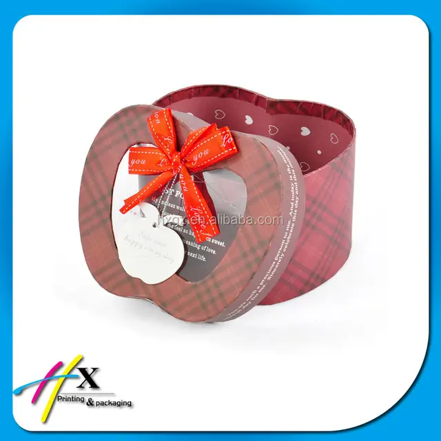 custom apple shape paper gift box different shape box wholesale