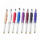 promotional items 3 in 1 stylus touch screen crystal led light pen custom led logo pen with company logo