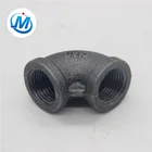 GI Pipe fitting black plain DIN 90 degree 1/2" size casting iron elbow