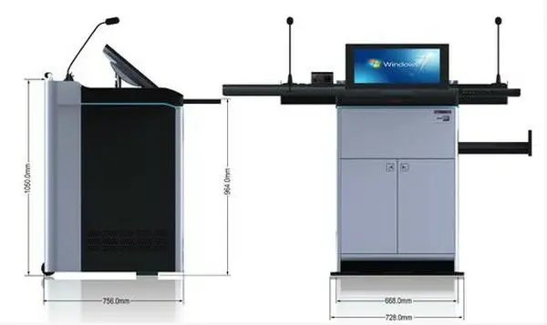 Commercial Teaching Podium Digital Teacher Lectern Supplier Rostrum