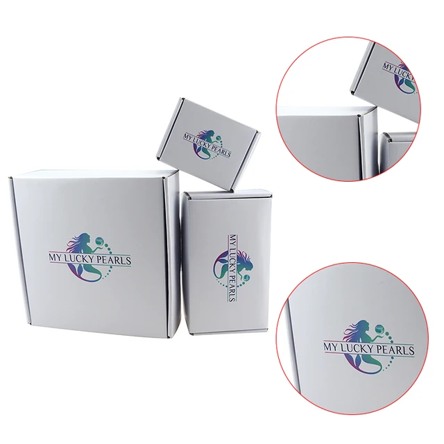 white corrugated paper box recycled custom packaging box for